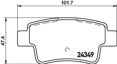 HELLA PAGID 8db355015861 -  Комплект тормозных колодок, дисковый тормоз